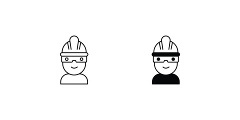 engineer set icon with white background vector stock illustration