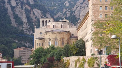 view of the mountains Montserrat Catalonia Spain
