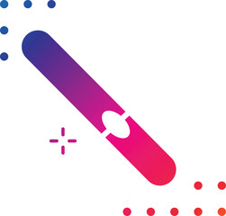 Cigar Icon on Black Button with White Rollover