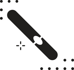 Cigar Icon on Black Button with White Rollover