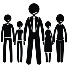 Diverse Collection of Isolated Vector Stick Figures Depicting Various Human Actions