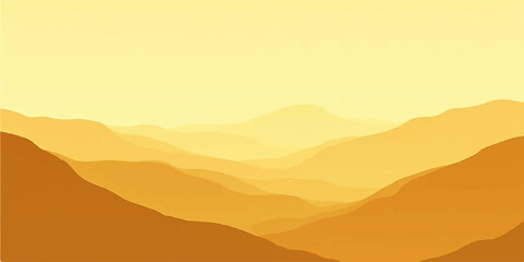 Morning fog covers a mountain range as the rising sun casts a warm orange glow across the silhouette of the landscape