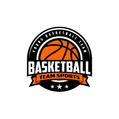 Team Basketball Club Emblem Logo Sports Shield Template Vector