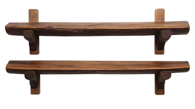 Crafting rustic wooden shelves home workshop product showcase indoor close-up diy decor