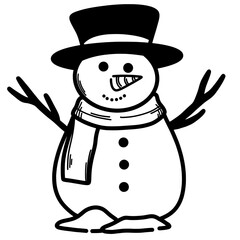 snowman with hat