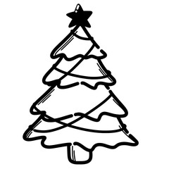 christmas tree vector illustration