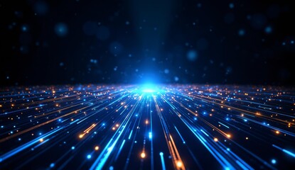 Obraz premium Radiant Light Streams in a Cosmic Setting