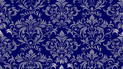 Seamless geometric pattern based on traditional islamic art dark blue colors background Great design for fabric, textile, cover, pattern, background, artistic, connected, diamond, elegant, graphic,