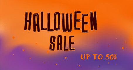 Halloween Sale Gradient Banner