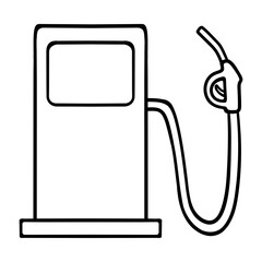 gas station icon line art drawing illustration