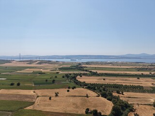 Fototapeta premium Aerial view of beautiful landscape