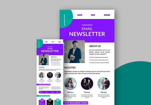 Corporate Email Newsletter Design Layout