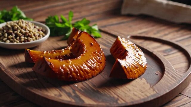 Roasted pumpkin with grains for World Vegetarian Day