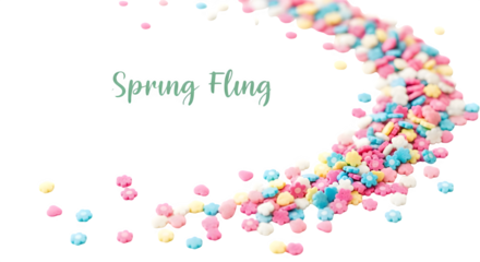 Scattered flower shaped sprinkles on a black background view    .ai generative, transparent background, white background. isolated on white background