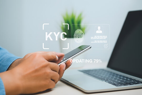 KYC Verification Process Using Smartphone and Laptop for Digital Identity and Compliance