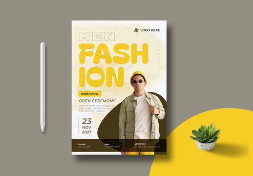 Mens Fashion Flyer Template Layout