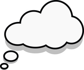 thought cloud speech bubble vector, Hand drawn cloud speech bubbles with handwritten for book ,card, business, poster design. Vector illustration design for fashion fabrics, cute doodle