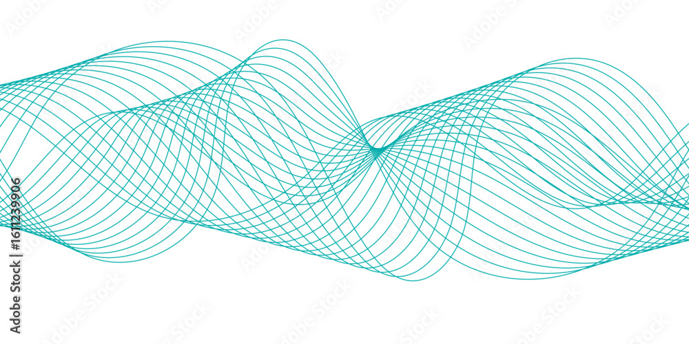 Canvas Prints : abstract curvy line art wavy flowing dynamicsound, wave, wind, information flow. twisted curve lin