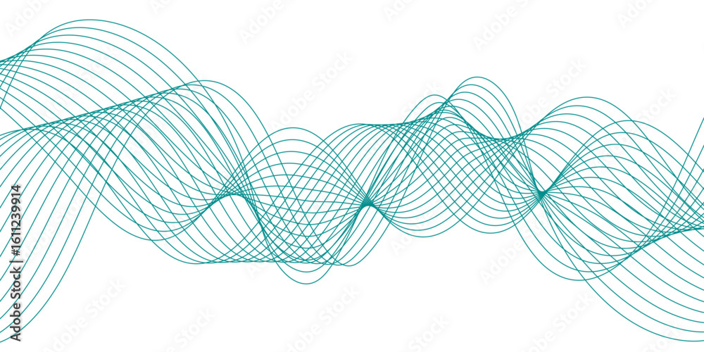 Canvas Prints : abstract curvy line art wavy flowing dynamicsound, wave, wind, information flow. twisted curve lin