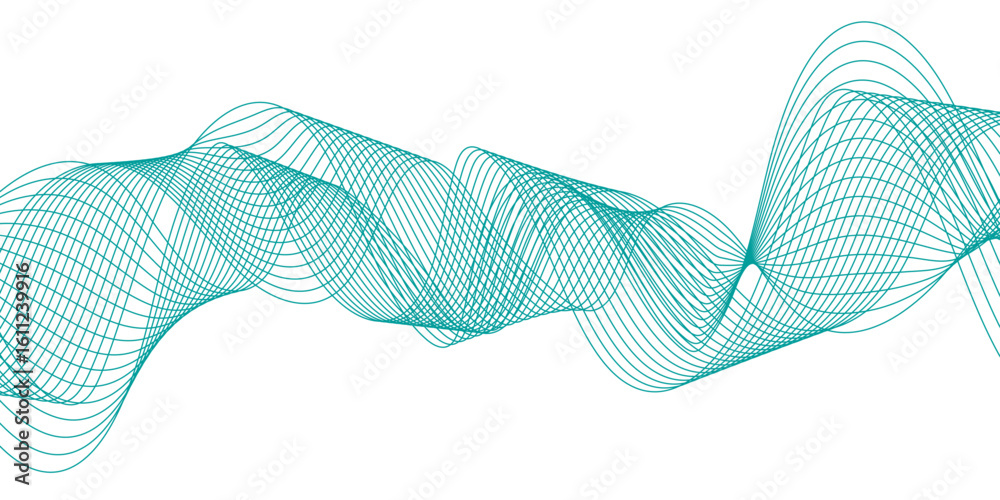 Canvas Prints : abstract curvy line art wavy flowing dynamicsound, wave, wind, information flow. twisted curve lin