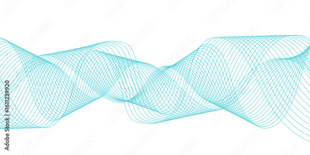 Canvas Prints : abstract curvy line art wavy flowing dynamicsound, wave, wind, information flow. twisted curve lin