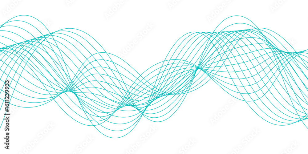 Canvas Prints : abstract curvy line art wavy flowing dynamicsound, wave, wind, information flow. twisted curve lin