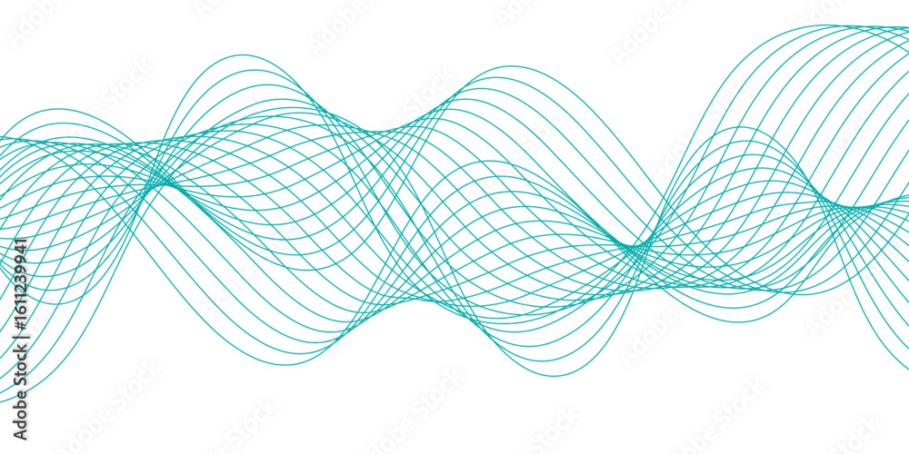 Canvas Prints : abstract curvy line art wavy flowing dynamicsound, wave, wind, information flow. twisted curve lin