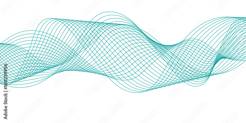 Canvas Prints : abstract curvy line art wavy flowing dynamicsound, wave, wind, information flow. twisted curve lin