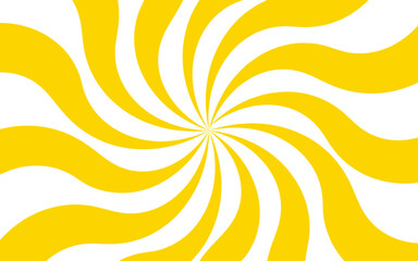 Abstract background with rays retro starburst and Funky ray elements, circle motifs. Fun minimalist pattern with sunbeam waves. Yellow ray sunburst cartoon, pop ad shine retro design.