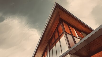 Obraz premium Sleek Modern Home Design with Sharp Lines and Artistic Angles