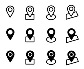 Map Pin and Location Marker Vector Icons