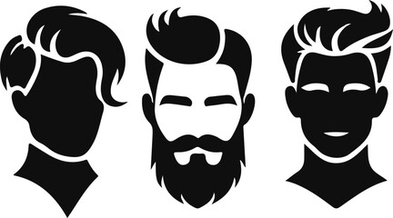 Stylish Male or Men Head Vector Illustration. Simple Elegant Silhouette Vector Art. Incredible Silhouette Vectors. Perfect Neat and Clean Vector Art of Human Head. Black Color Profile Vector.