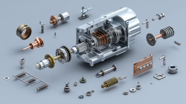 Exploded View Diagram of Compressor Assembly for Technical Reference