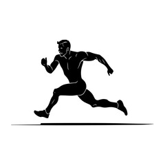 silhouette of a man running