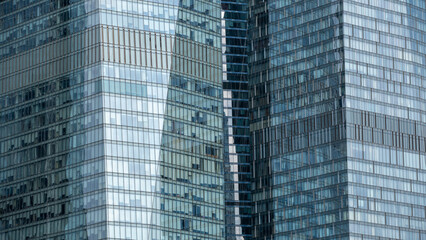 Fototapeta premium blue wall business buildings architectural background
