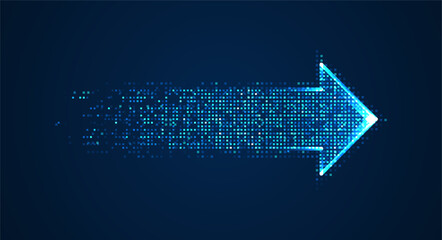 Abstract arrow direction. Technology background. High speed. Hi-tech