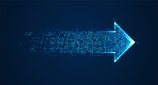 Abstract arrow direction. Technology background. High speed. Hi-tech
