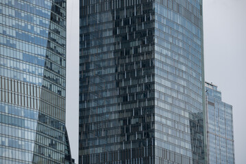 blue wall business buildings architectural background
