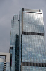 blue wall business buildings architectural background