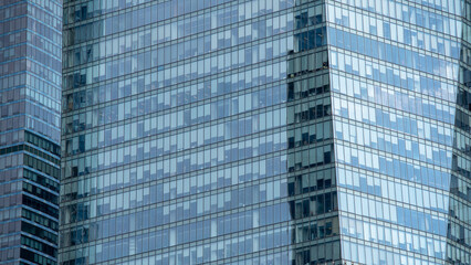 blue wall business buildings architectural background