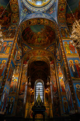 Obraz premium interior of the cathedral of the holy sepulchre in jerusalem