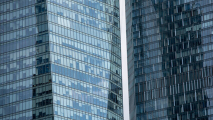 Fototapeta premium blue wall business buildings architectural background