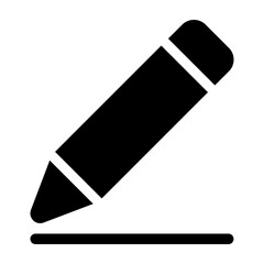 Pencil icon isolated on white background