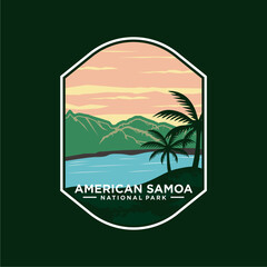 National Park of American Samoa patch logo vector illustration