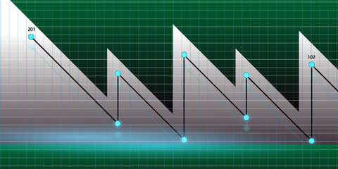 2d illustration Stock market online business concept. business Graph