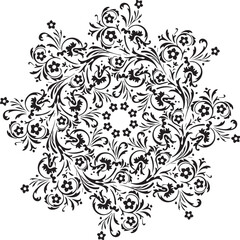 Beautiful flower art and mandala vector design