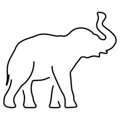 elephant icon isolated on white background, vector illustration.