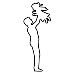 father's day icon isolated on white background, vector illustration.