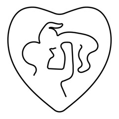 father's day icon isolated on white background, vector illustration.