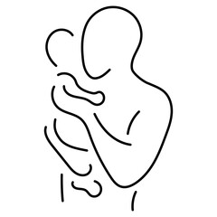 father's day icon isolated on white background, vector illustration.